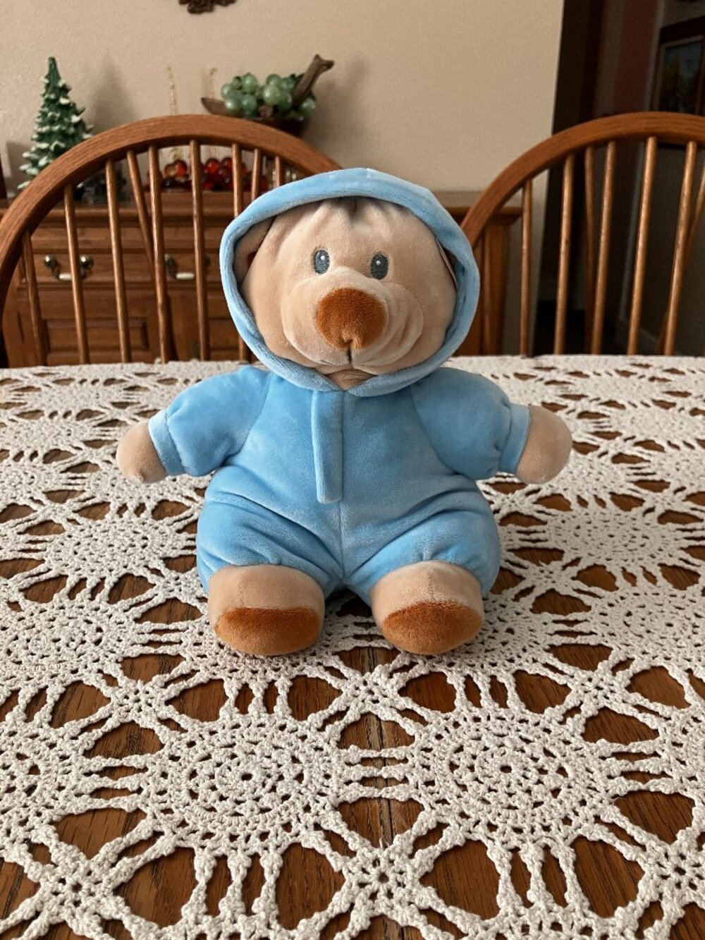 2021 Retired TY 10” Plush Baby PJ Bear Blue with Tags